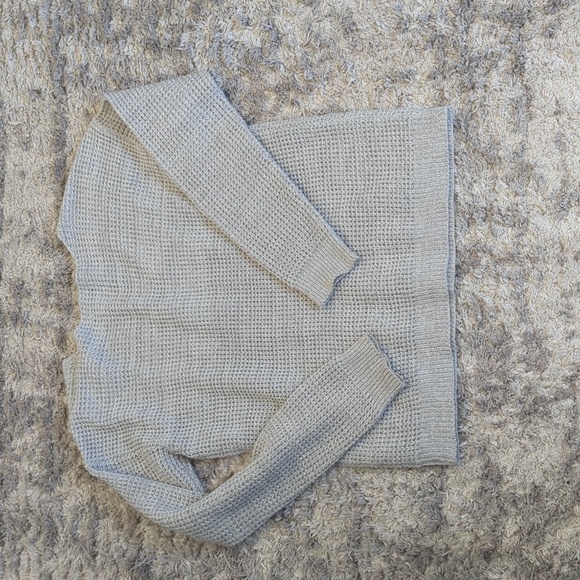 Vneck waffle knit sweater / M - Picture 4 of 4